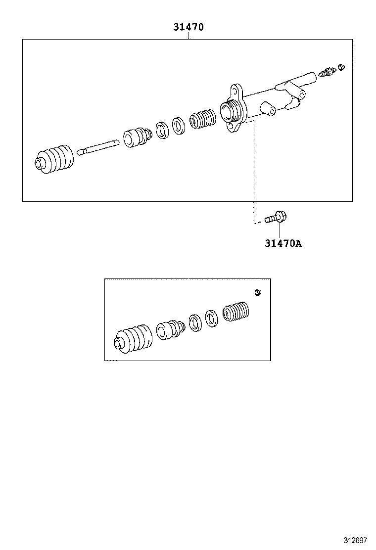 31470-36330 CYLINDER ASSY, CLUTCH RELEASE product image