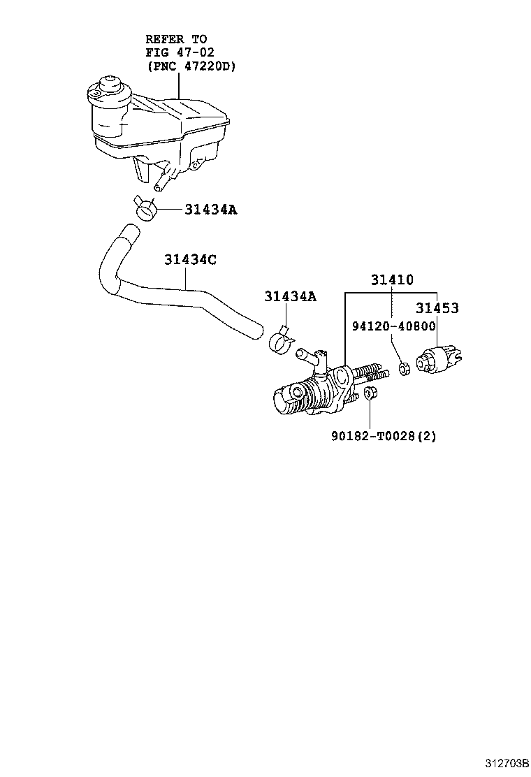 Toyota 96136-41801 CLIP(FOR CLUTCH RESERVOIR TUBE)