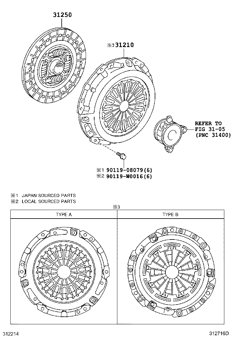 31250-12622 DISC ASSY, CLUTCH product image