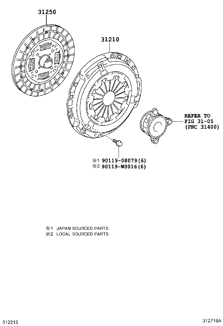 31250-12622 DISC ASSY, CLUTCH product image