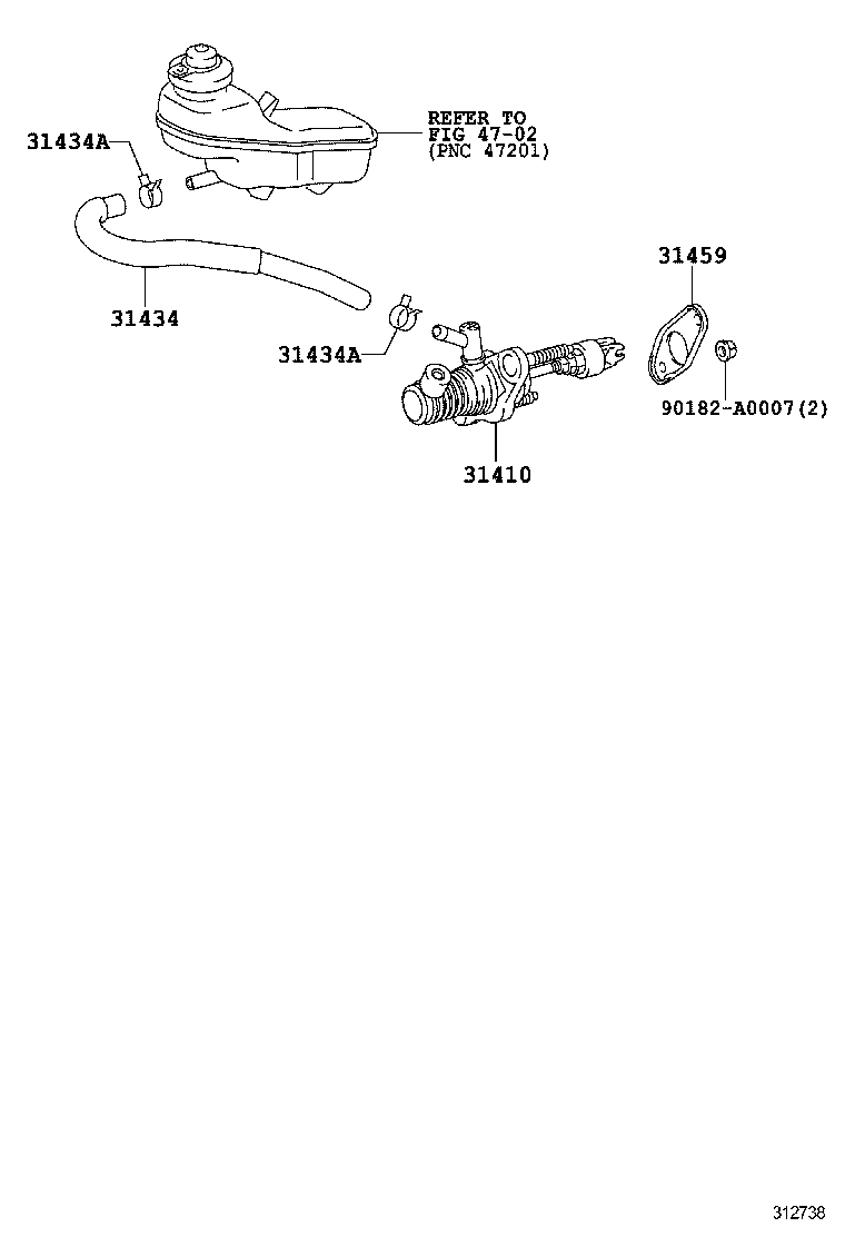 31434-02060 TUBE, CLUTCH RESERVOIR product image