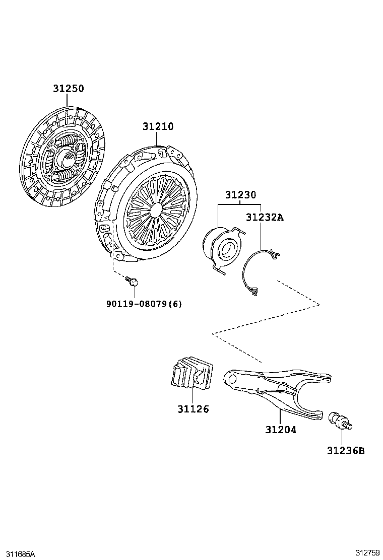 31250-52133 DISC ASSY, CLUTCH product image