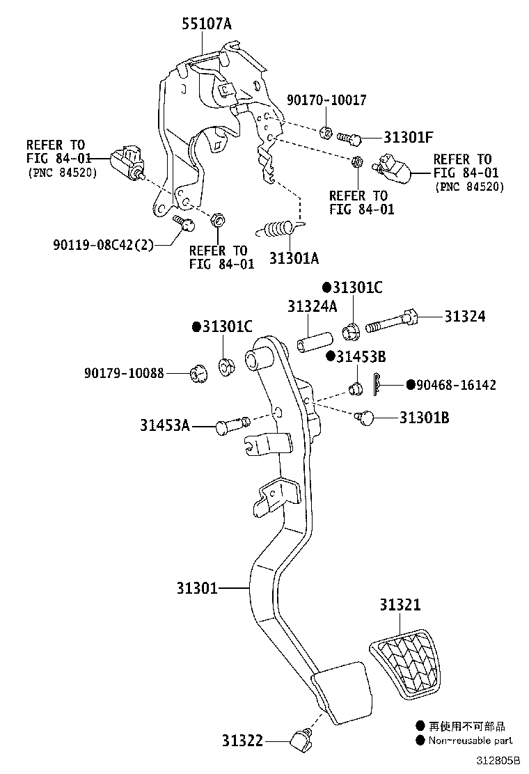31484-13040 BRACKET, FLEXIBLE HOSE, NO.1(FOR CLUTCH) product image