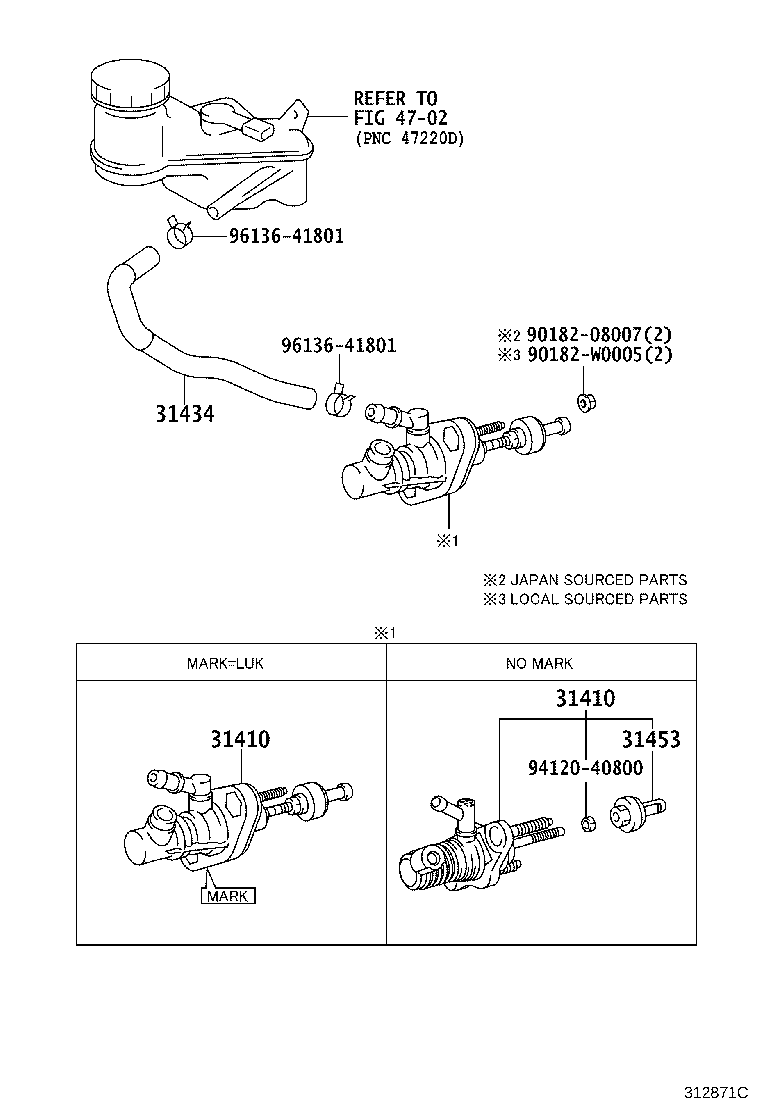 31420-52081 CYLINDER ASSY, CLUTCH MASTER product image