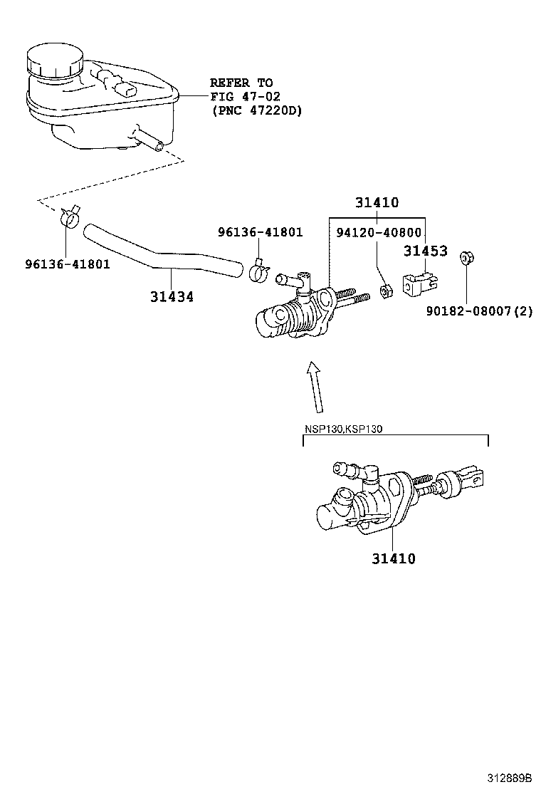 31434-52250 TUBE, CLUTCH RESERVOIR product image