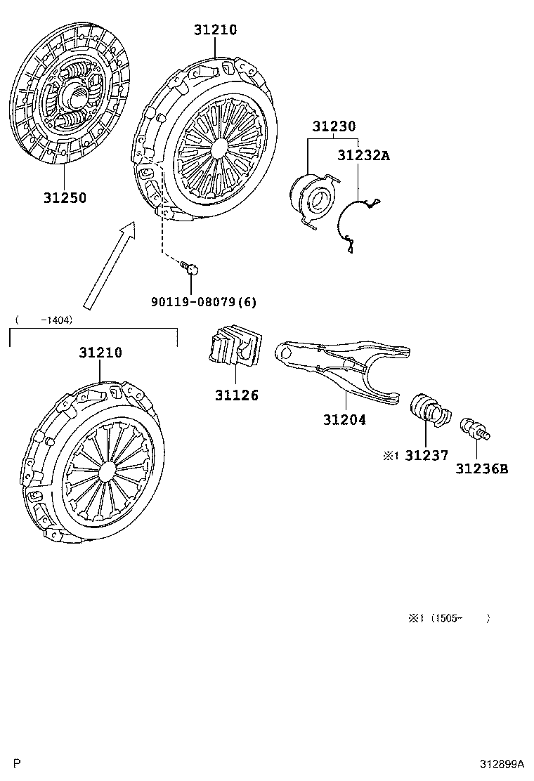 31210-52190 COVER ASSY, CLUTCH product image