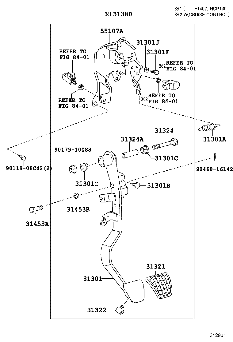 31380-52350 SUPPORT ASSY, PEDAL product image