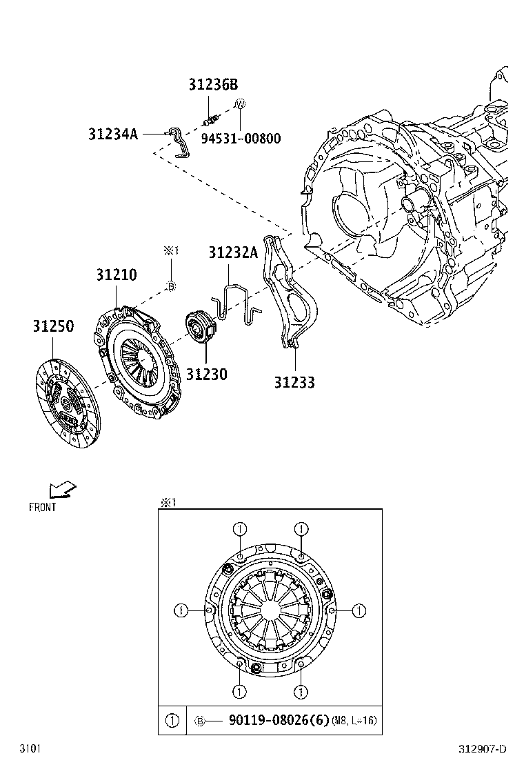 31250-B5010 DISC ASSY, CLUTCH product image