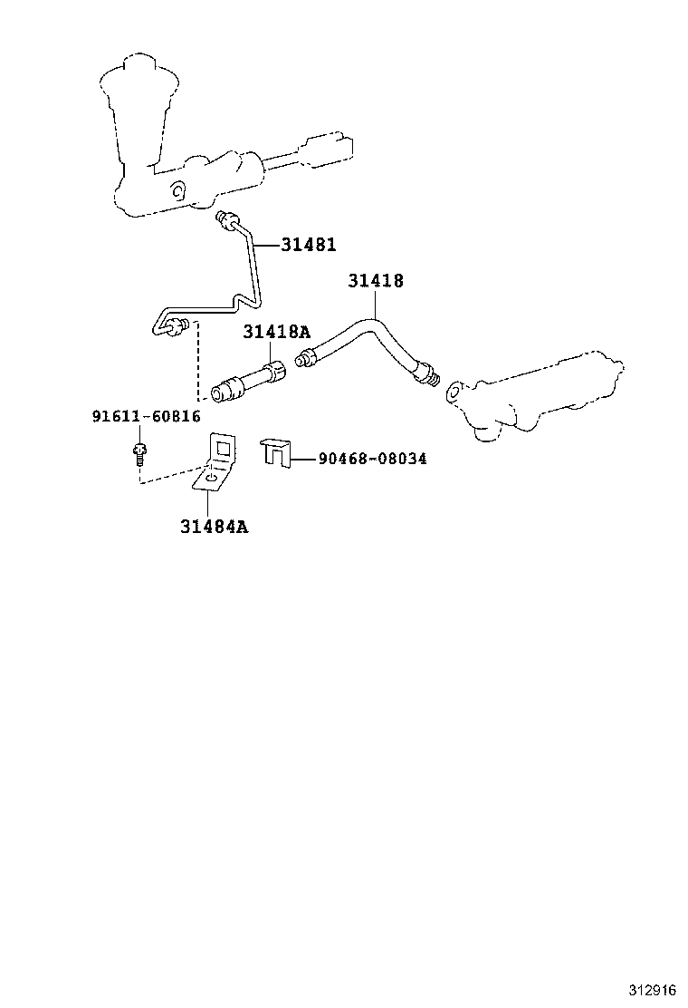 31301-60120 PEDAL SUB-ASSY, CLUTCH product image
