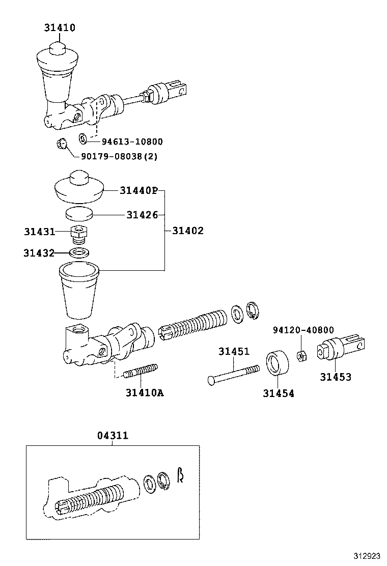 31402-60040 RESERVOIR SUB-ASSY, CLUTCH MASTER CYLINDER product image