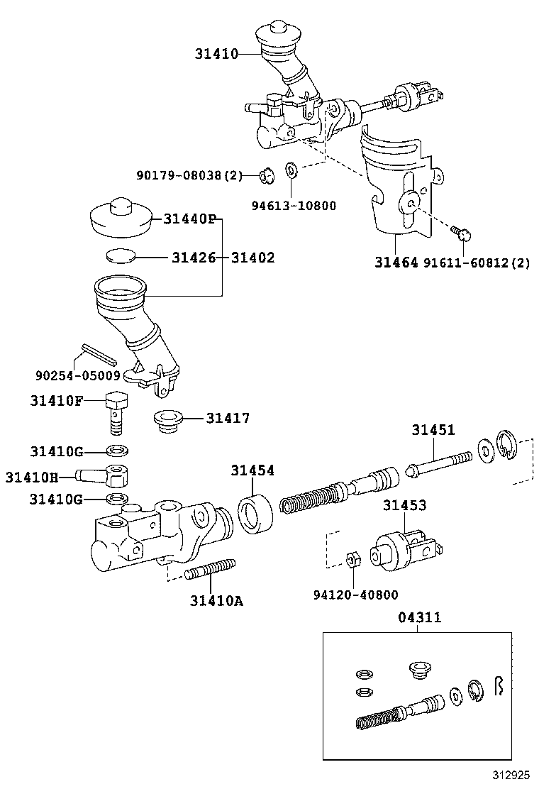 31402-60040 RESERVOIR SUB-ASSY, CLUTCH MASTER CYLINDER product image