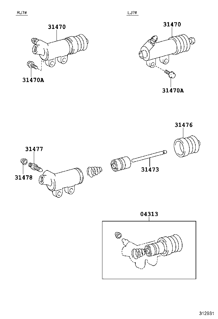 31473-60130 ROD, CLUTCH RELEASE CYLINDER PUSH, NO.1 product image