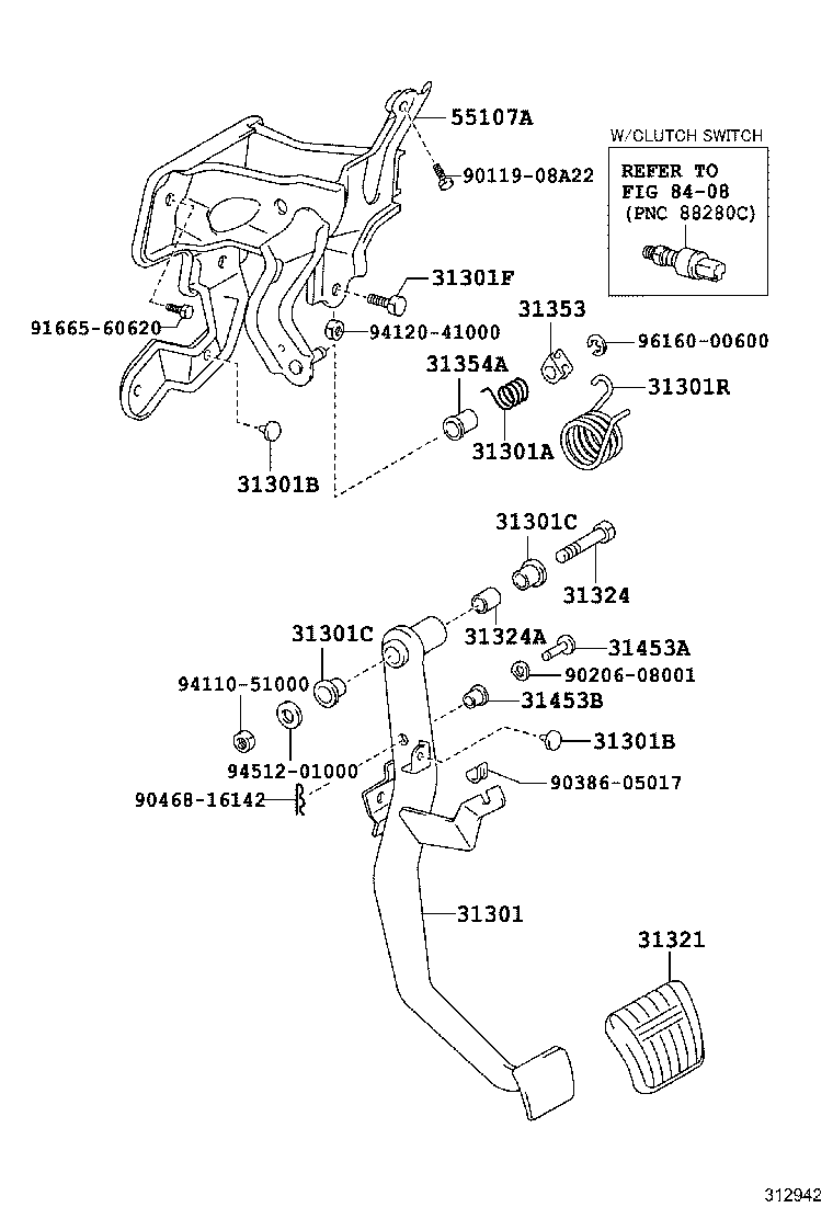 90949-03047 SPRING(FOR CLUTCH PEDAL) product image