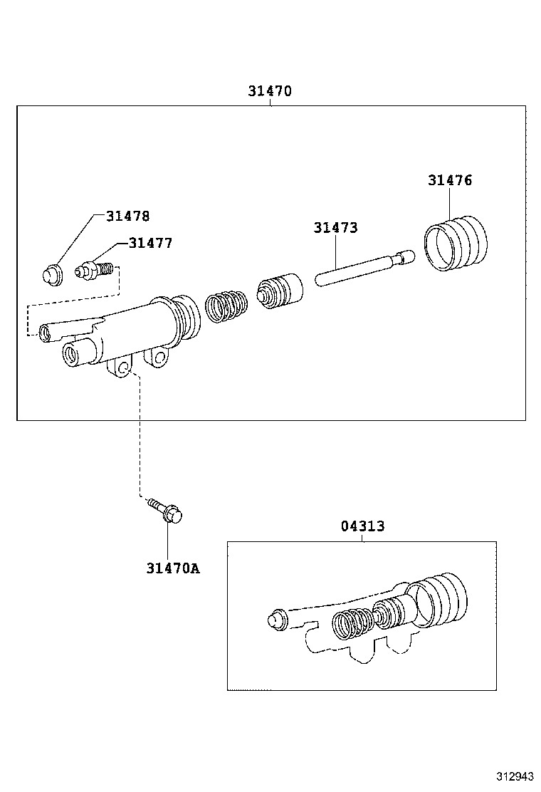 31473-14040 ROD, CLUTCH RELEASE CYLINDER PUSH, NO.1 product image