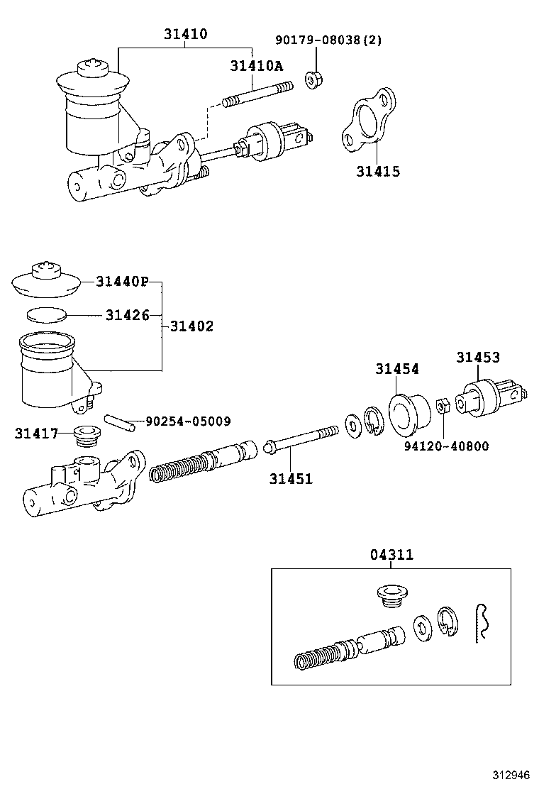 31459-42010 BRACKET, CLUTCH MASTER CYLINDER product image
