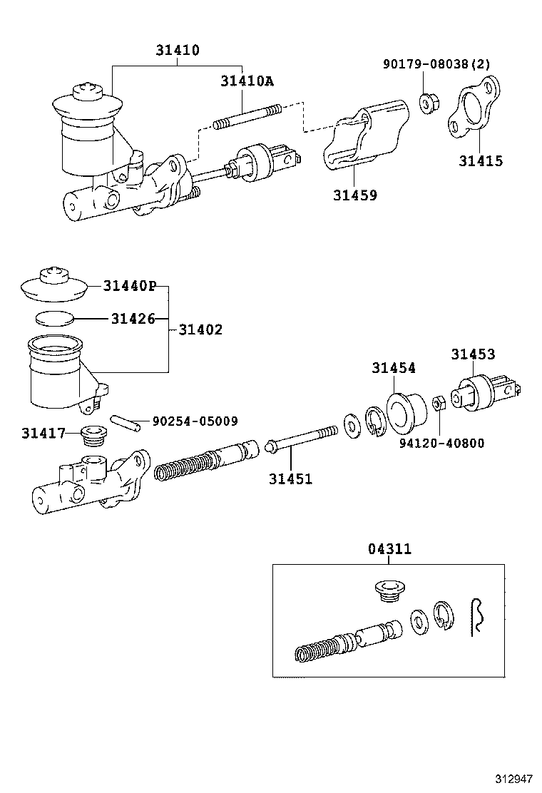 31459-42010 BRACKET, CLUTCH MASTER CYLINDER product image