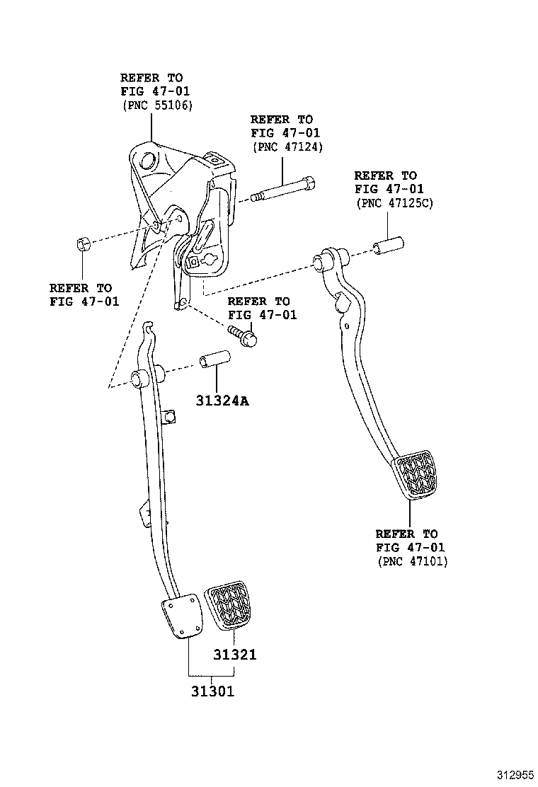 31301-0H050 PEDAL SUB-ASSY, CLUTCH product image