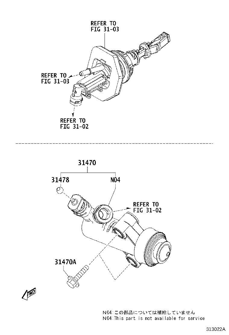 Toyota 31470-WB001 CYLINDER ASSY, CLUTCH RELEASE