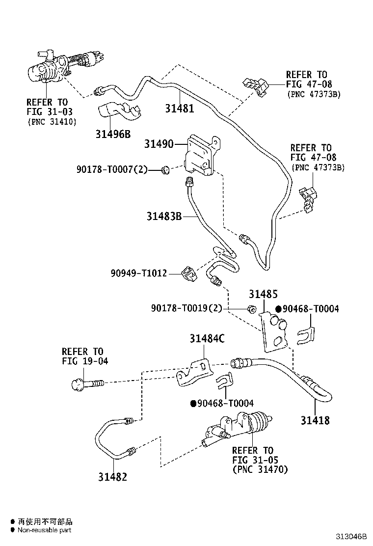 31482-0K030 TUBE, CLUTCH RELEASE CYLINDER TO FLEXIBLE HOSE product image