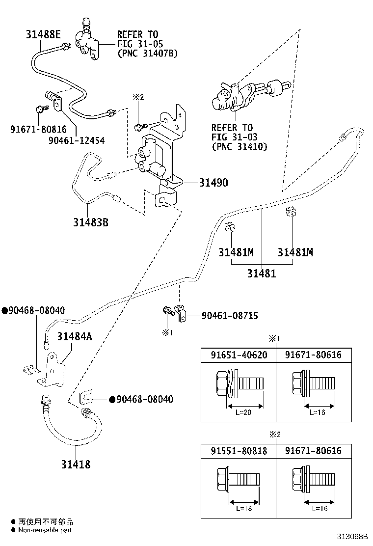 31484-42101 BRACKET, FLEXIBLE HOSE(FOR CLUTCH) product image