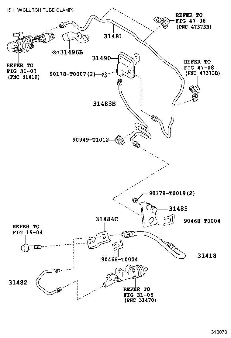 31301-KK040 PEDAL SUB-ASSY, CLUTCH product image
