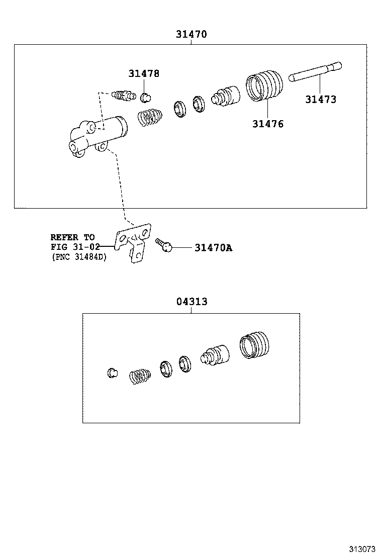 31473-0K050 ROD, CLUTCH RELEASE CYLINDER PUSH, NO.1 product image