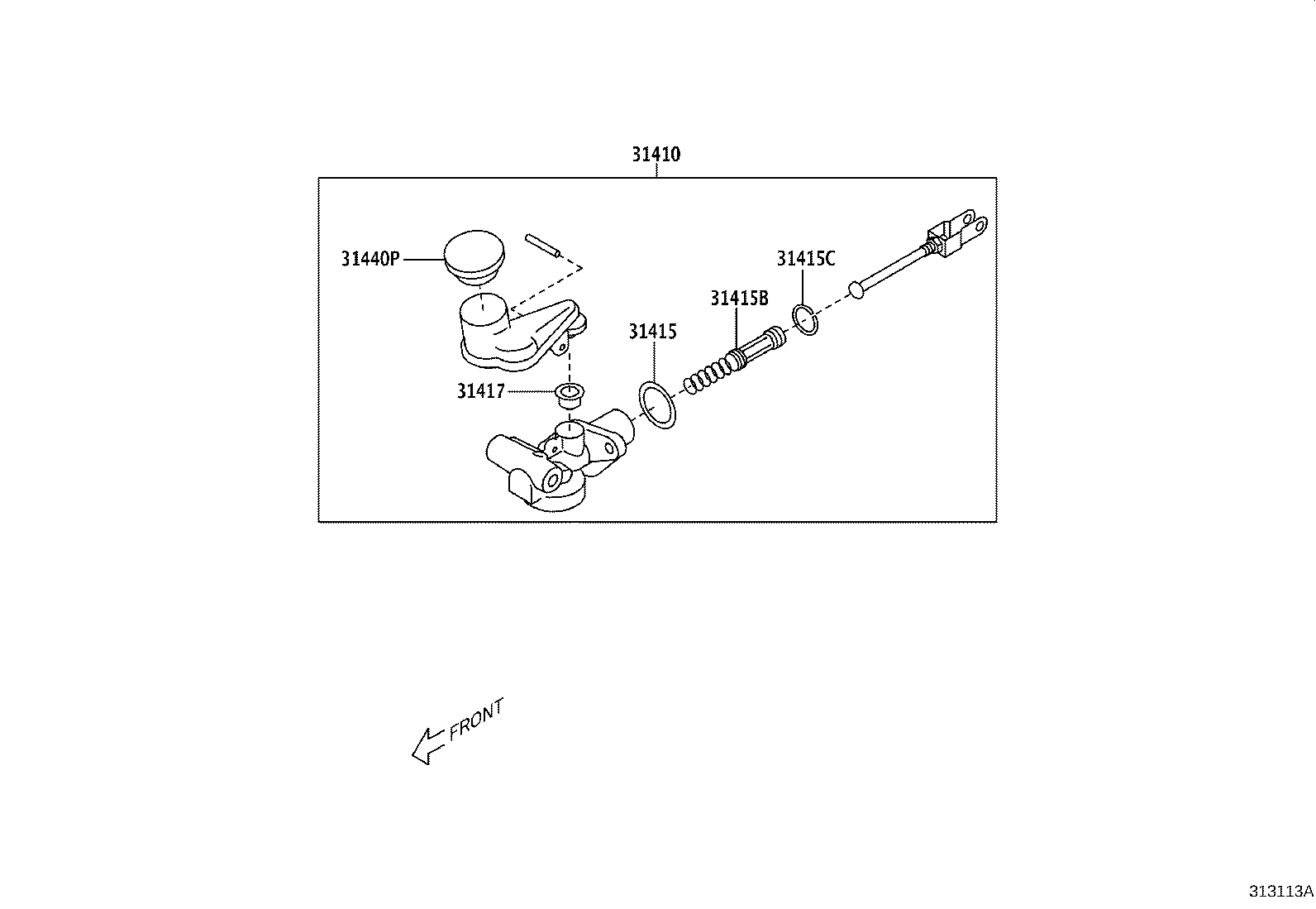SU003-10487 CYLINDER ASSY, CLUTCH MASTER product image