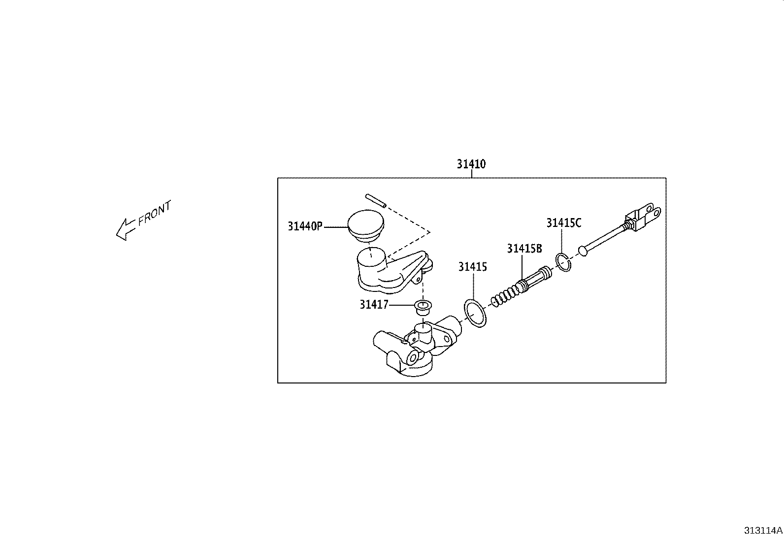 SU003-10487 CYLINDER ASSY, CLUTCH MASTER product image