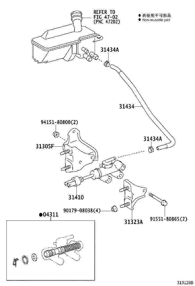 31434-37280 TUBE, CLUTCH RESERVOIR product image