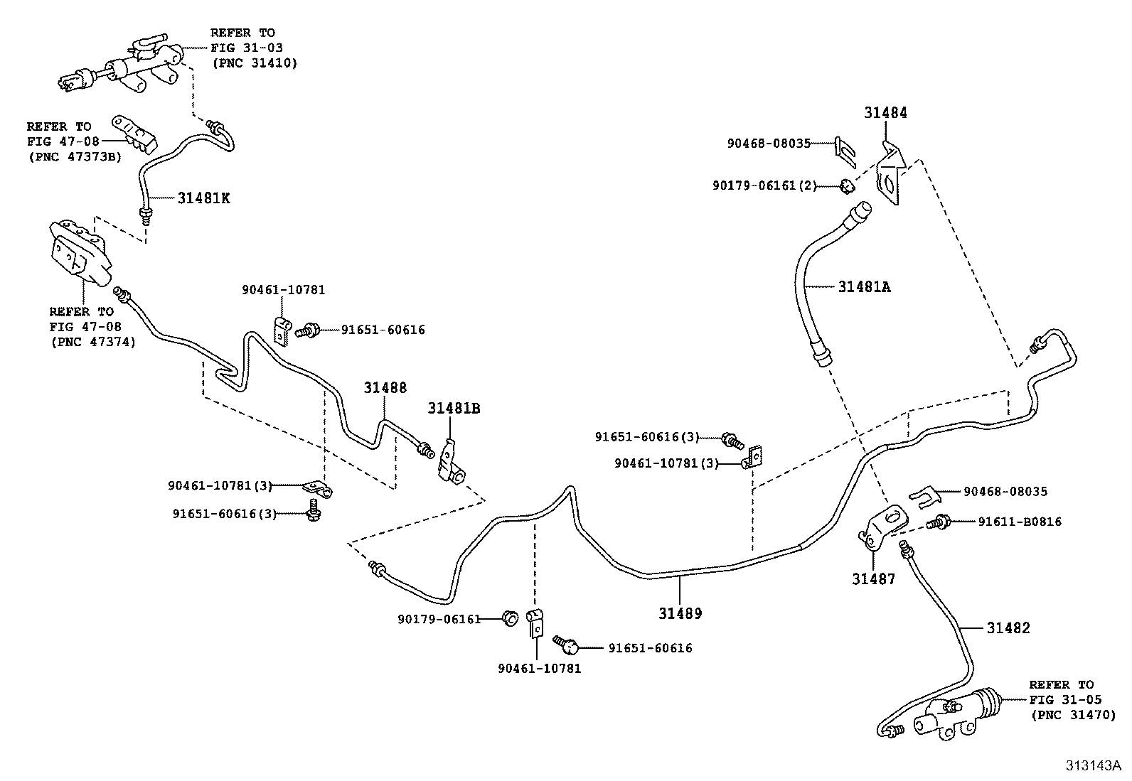 31489-36241 TUBE, TUBE CONNECTOR TO FLEXIBLE HOSE product image