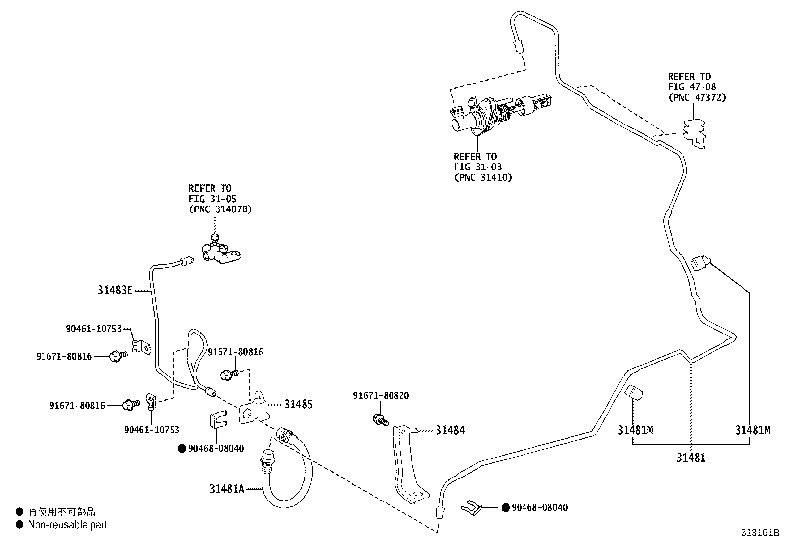 31481-10090 TUBE, CLUTCH MASTER CYLINDER TO FLEXIBLE HOSE product image