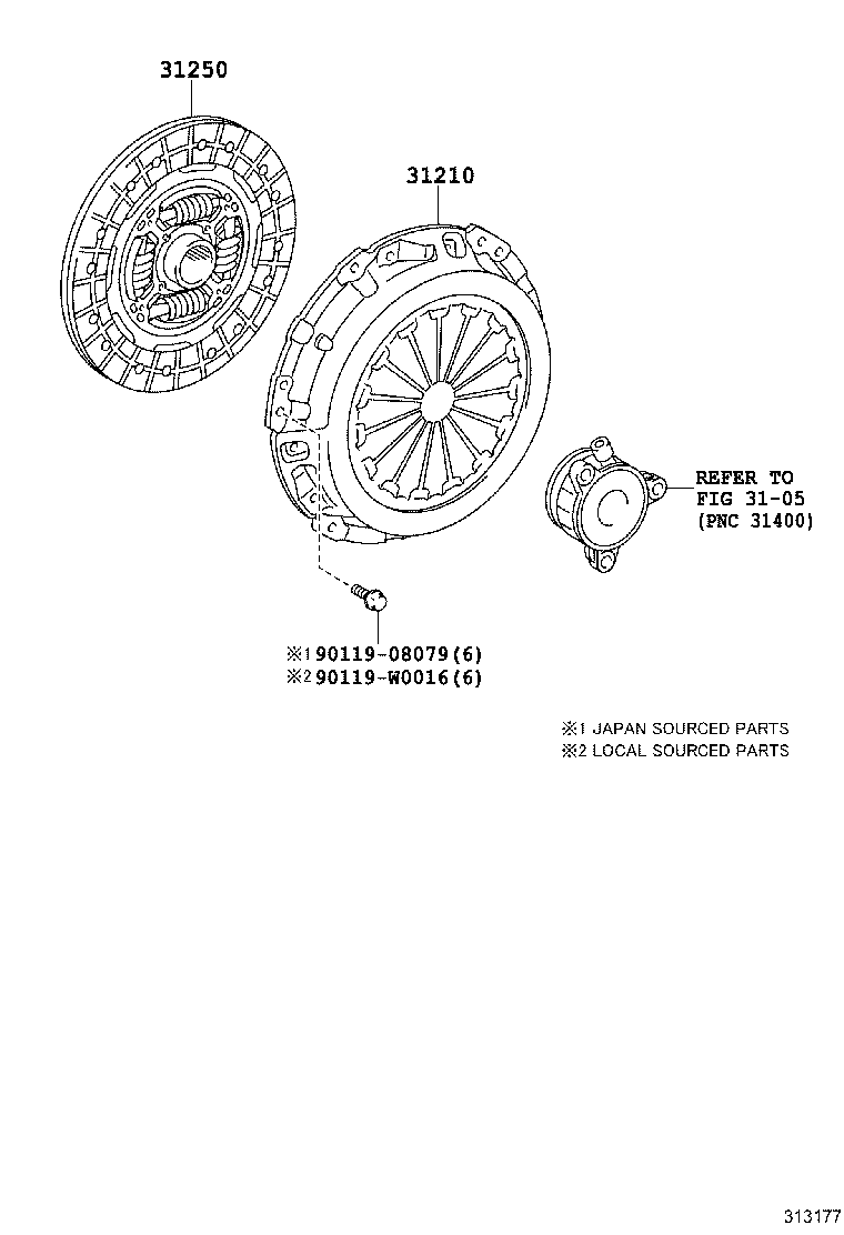 31250-52211 DISC ASSY, CLUTCH product image