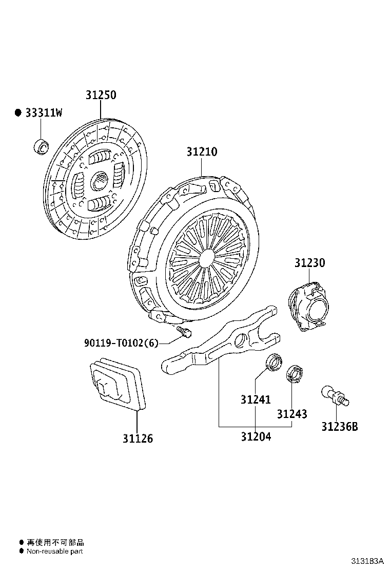 31230-71060 BEARING ASSY, CLUTCH RELEASE product image