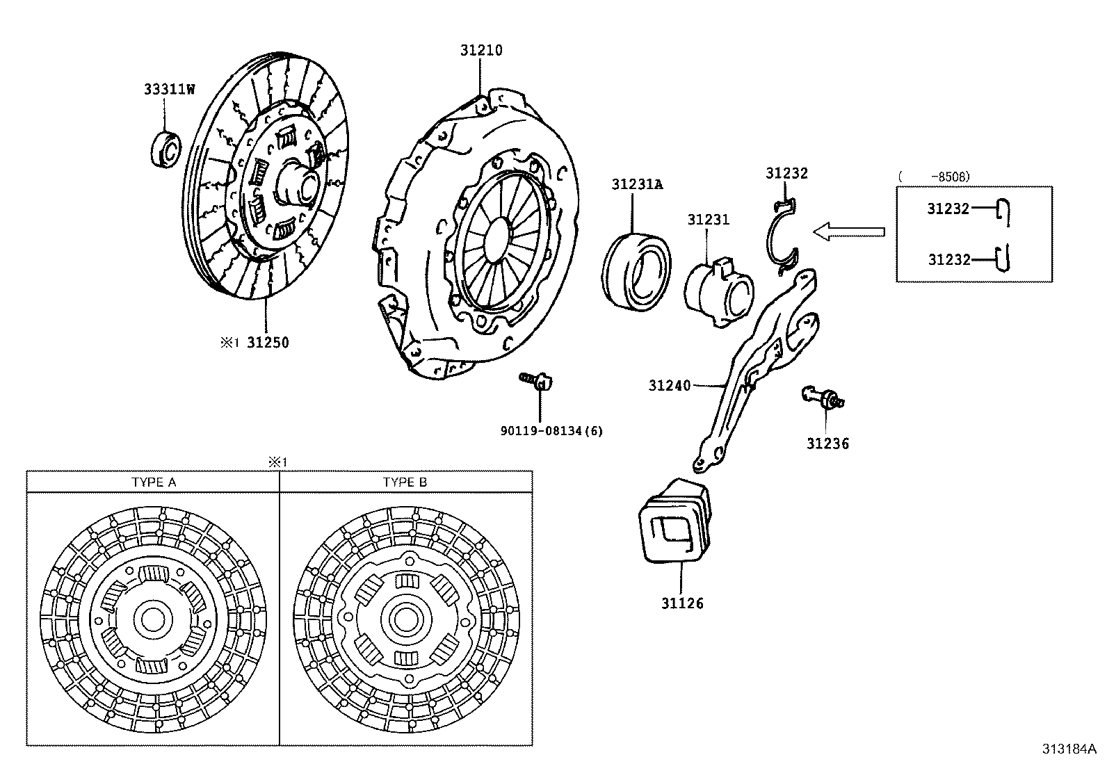 31231-36080 HUB, CLUTCH RELEASE BEARING product image