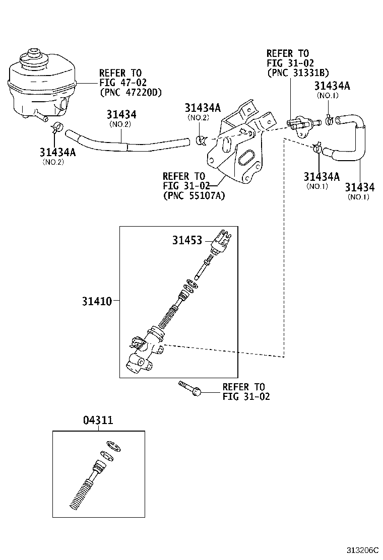 31434-60110 TUBE, CLUTCH RESERVOIR product image