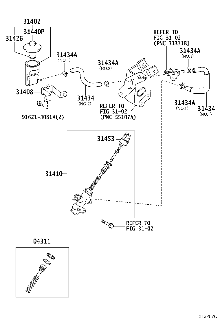 31434-60110 TUBE, CLUTCH RESERVOIR product image