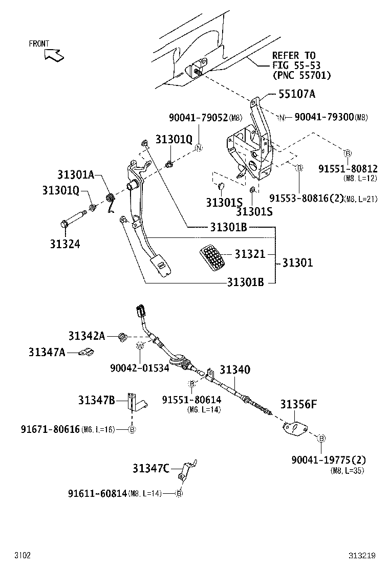 31301-B5030 PEDAL SUB-ASSY, CLUTCH product image