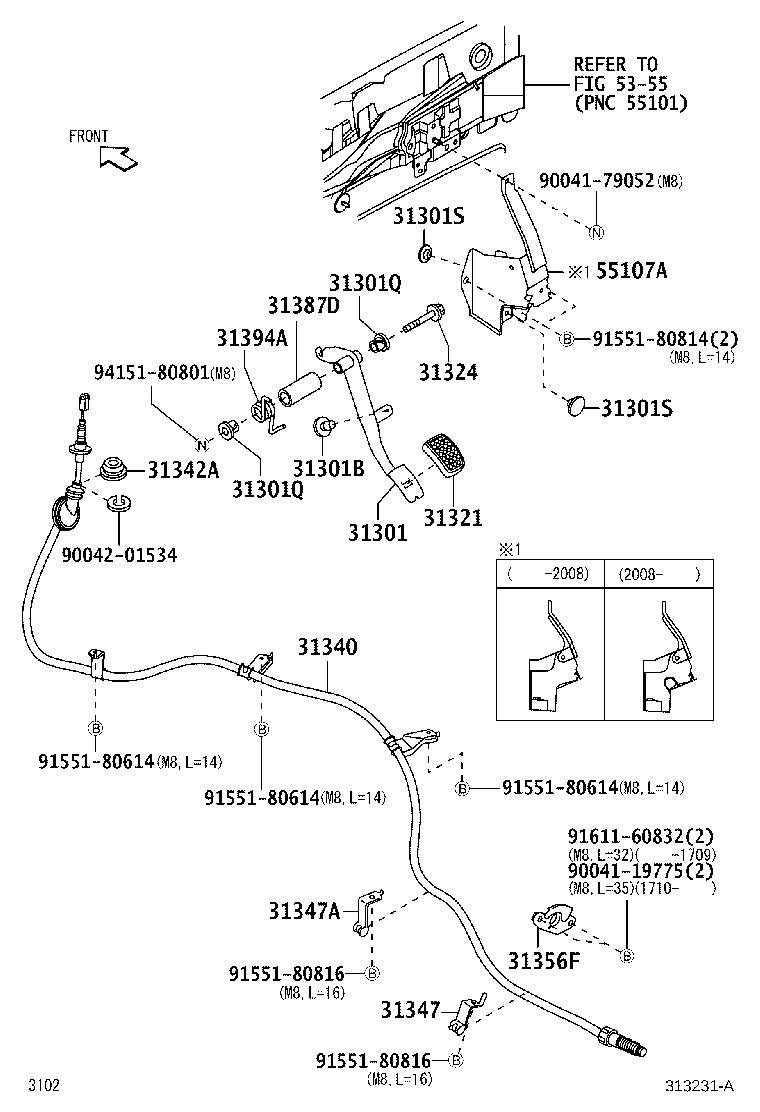 31301-B5020 PEDAL SUB-ASSY, CLUTCH product image