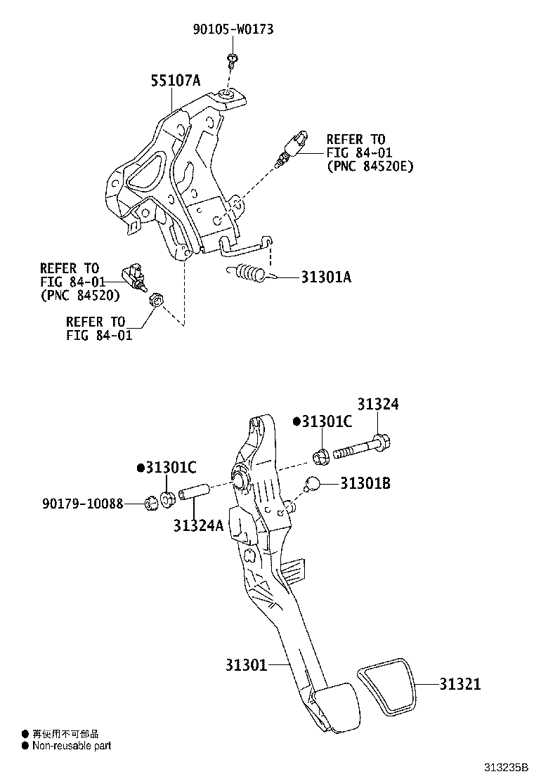 31321-WY010 PAD, CLUTCH PEDAL product image