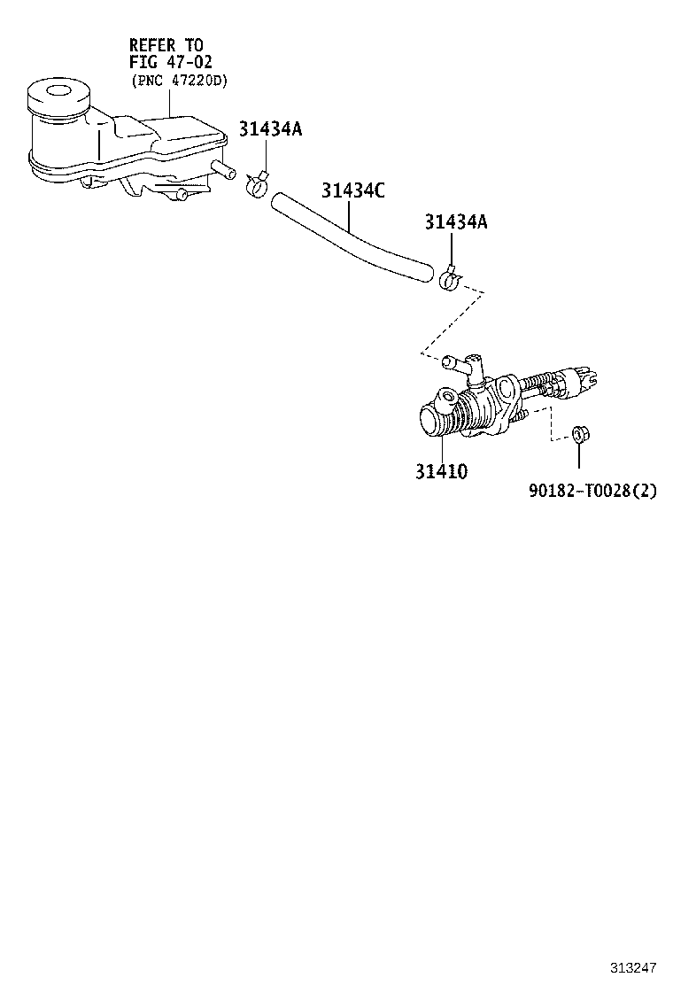 31420-0D240 CYLINDER ASSY, CLUTCH MASTER product image