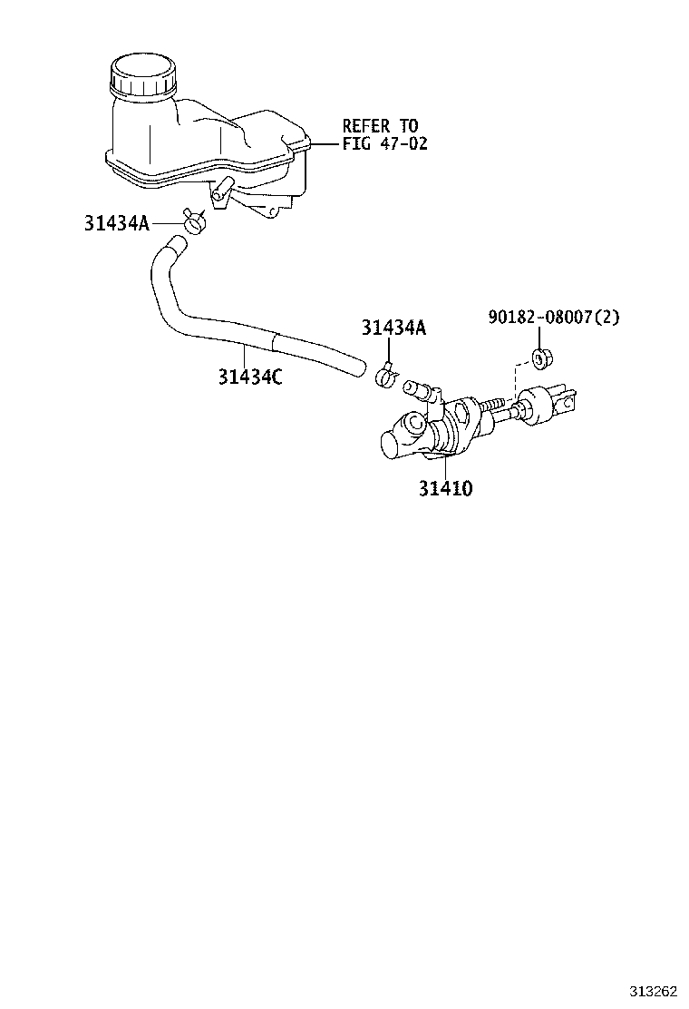 31420-0D231 CYLINDER ASSY, CLUTCH MASTER product image