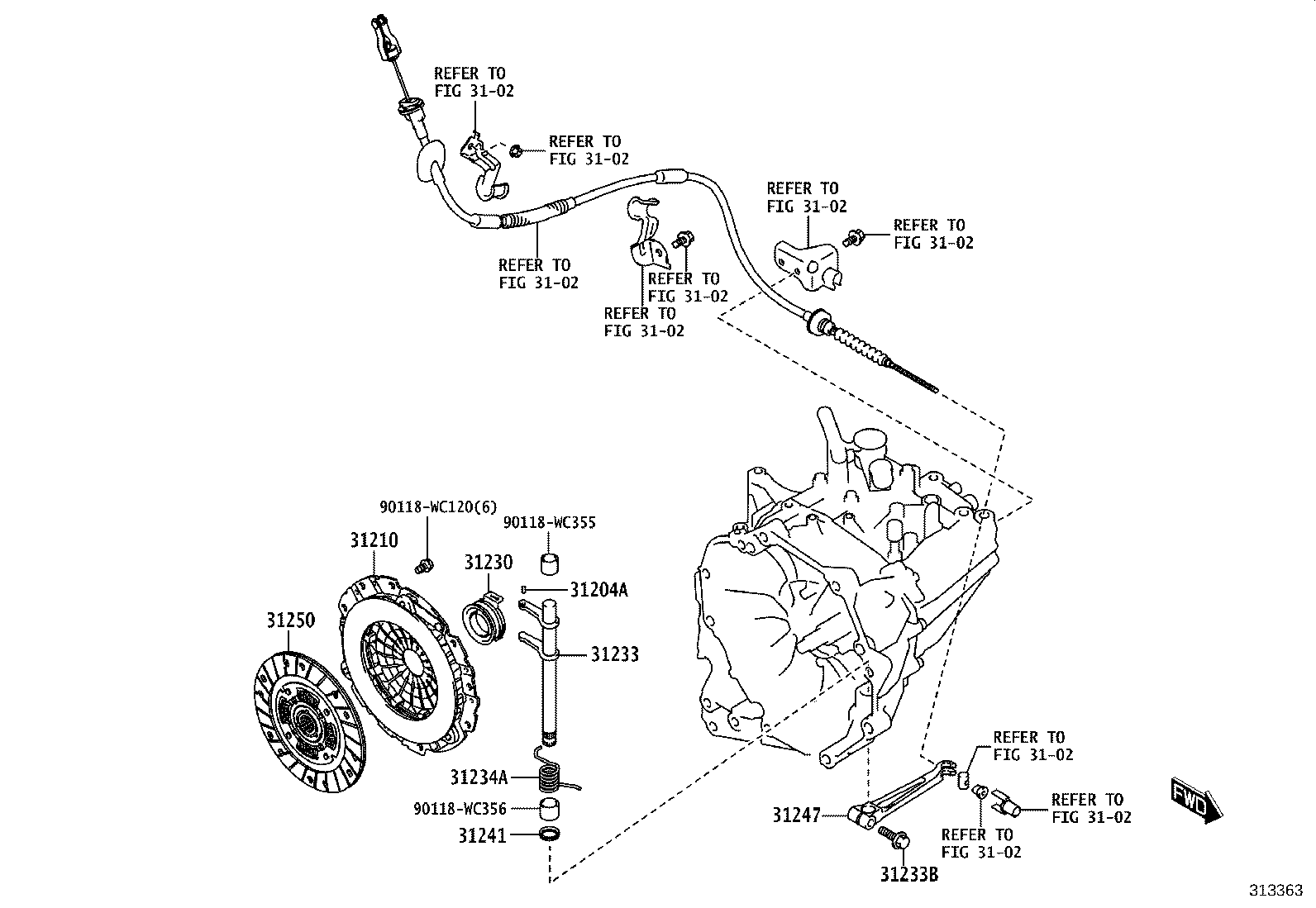 90118-WC025 BOLT(FOR RELEASE FORK & RELEASE LEVER SETTING) product image