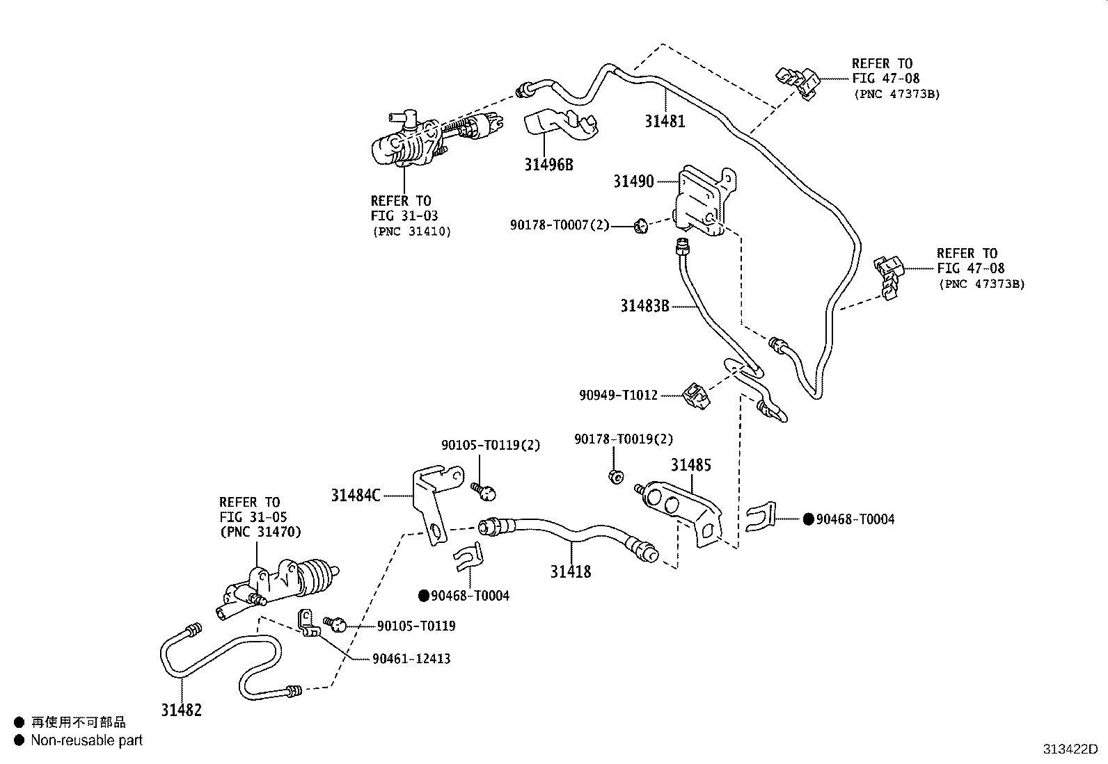 31482-0K030 TUBE, CLUTCH RELEASE CYLINDER TO FLEXIBLE HOSE product image