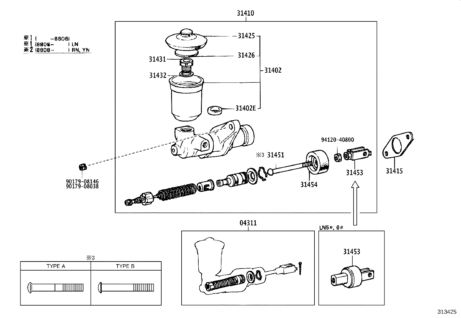 31410-35181 CYLINDER ASSY, CLUTCH MASTER product image