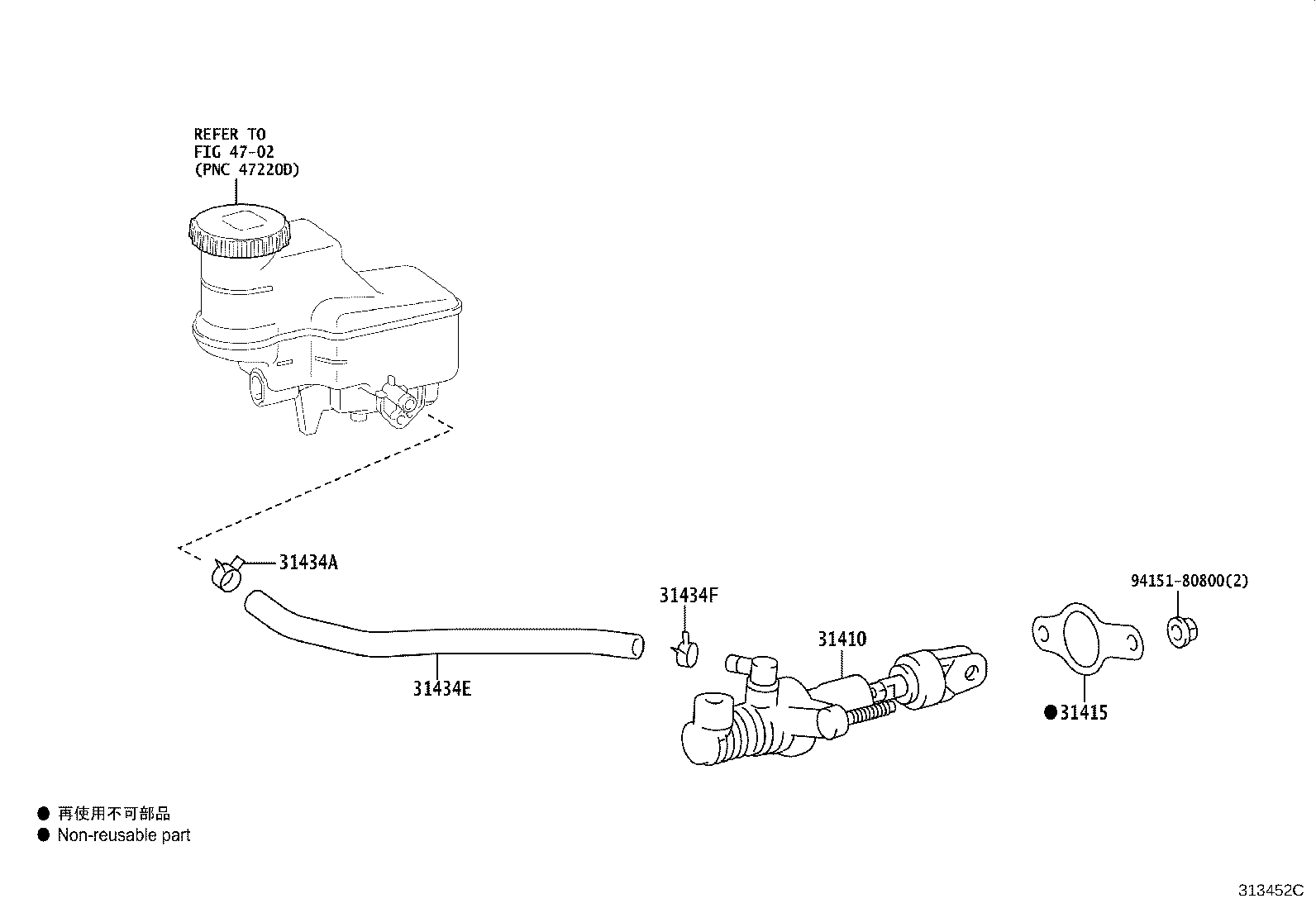 31420-K0010 CYLINDER ASSY, CLUTCH MASTER product image