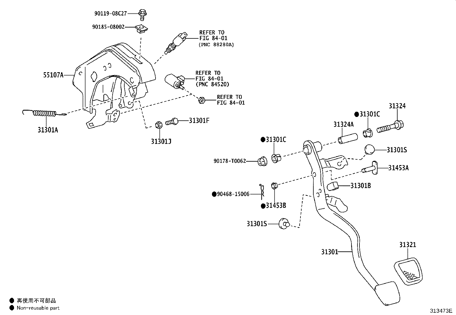 31485-KK010 BRACKET, FLEXIBLE HOSE, NO.2(FOR CLUTCH) product image