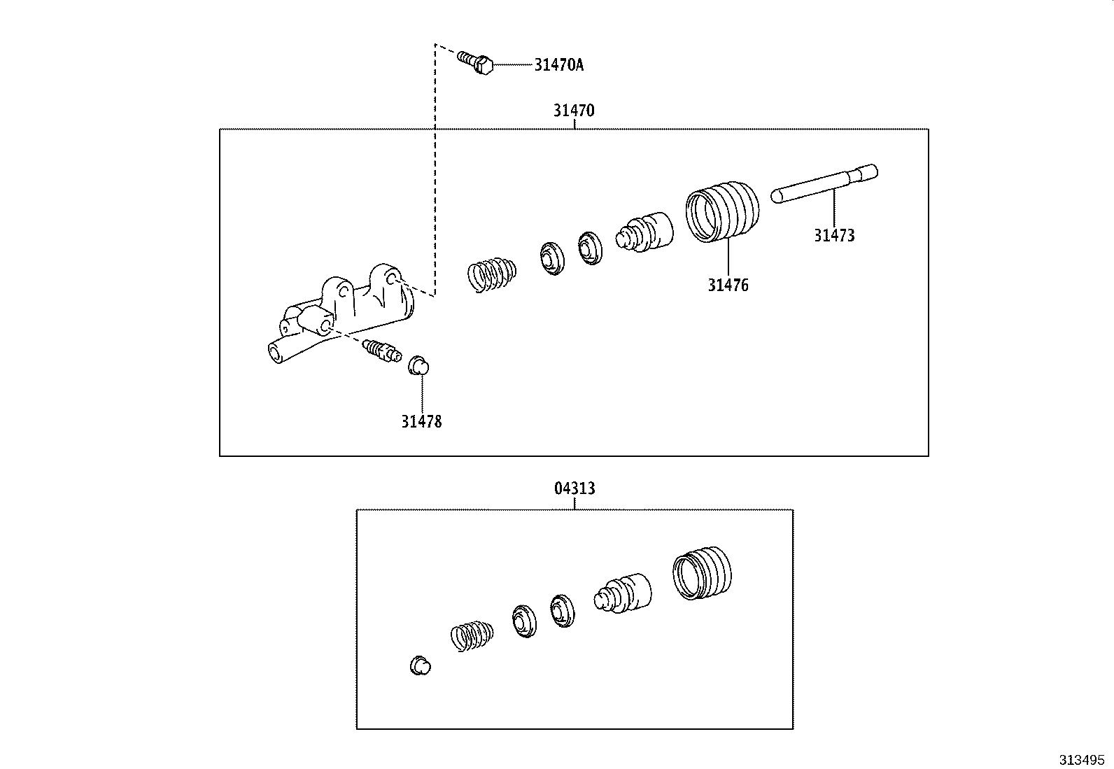 31470-0K170 CYLINDER ASSY, CLUTCH RELEASE product image