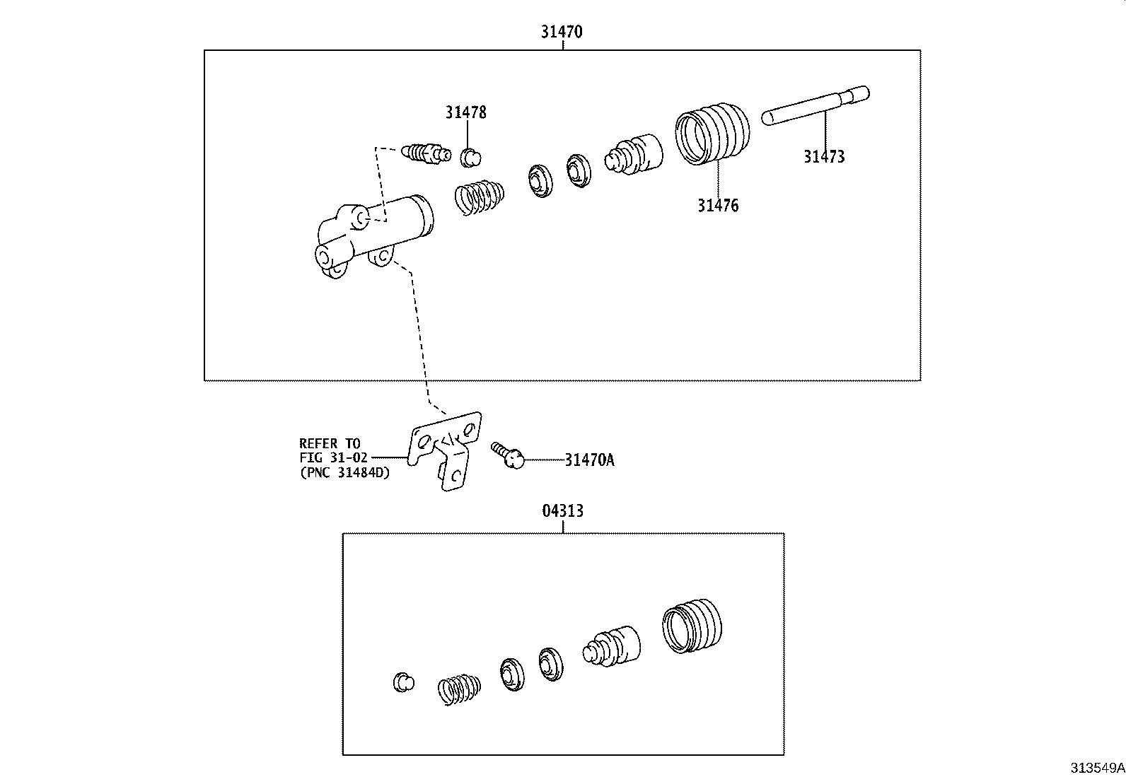 Toyota 31470-0K170 CYLINDER ASSY, CLUTCH RELEASE