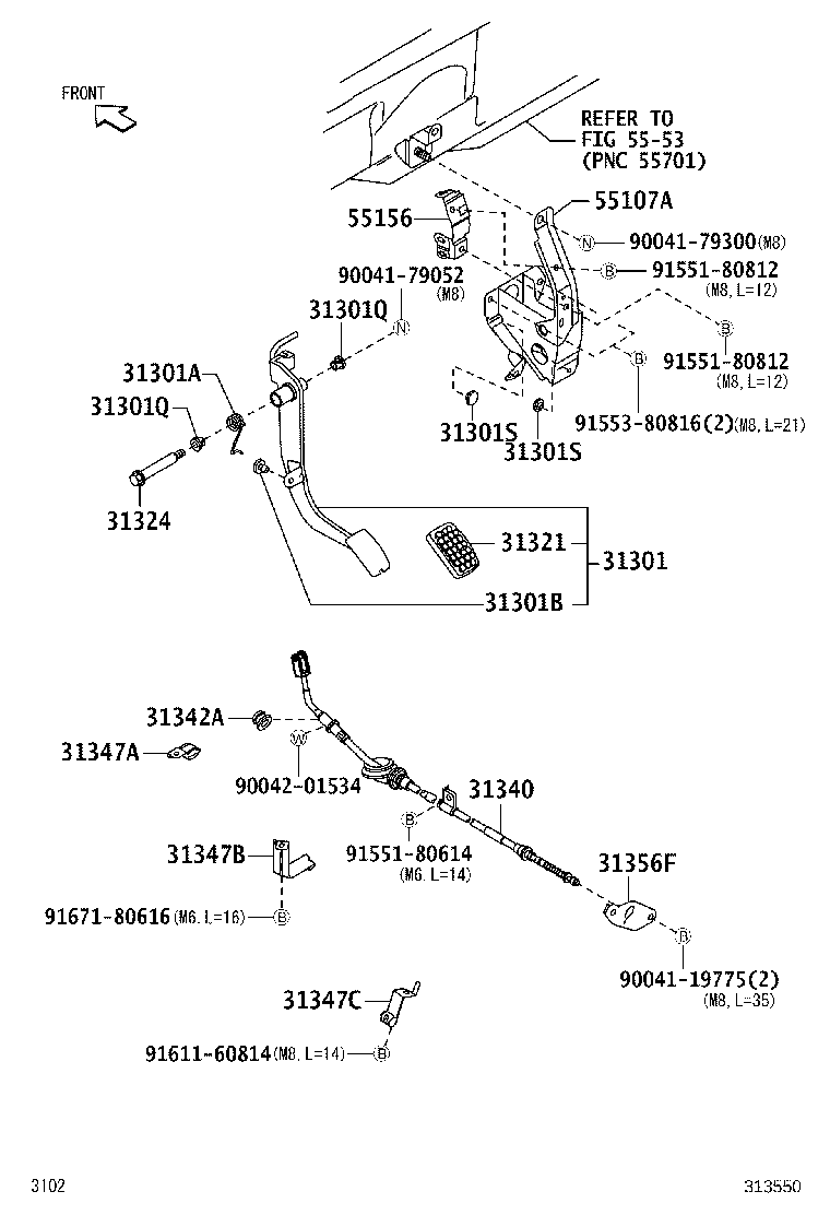31301-B5030 PEDAL SUB-ASSY, CLUTCH product image
