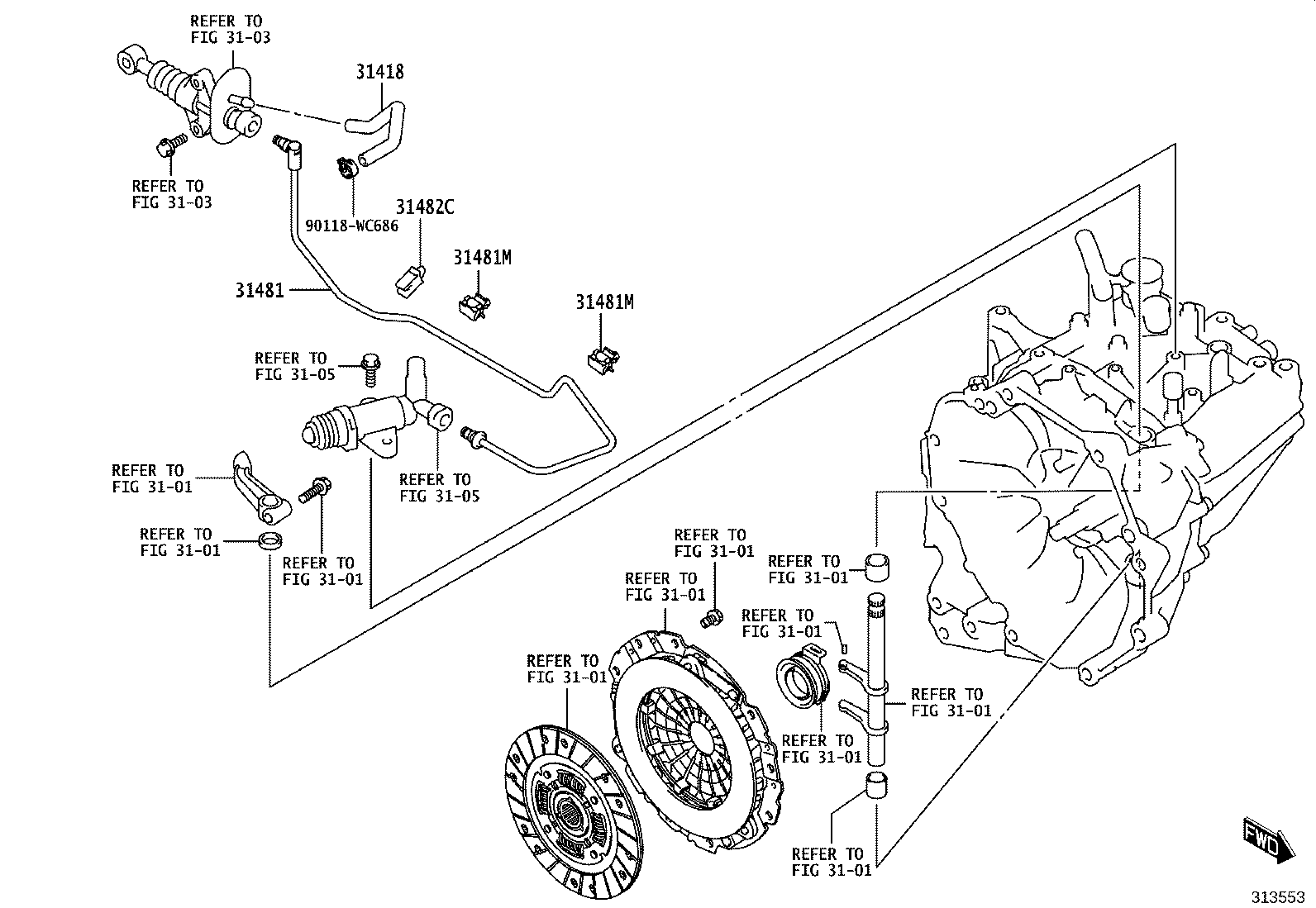 31301-WC002 PEDAL SUB-ASSY, CLUTCH product image